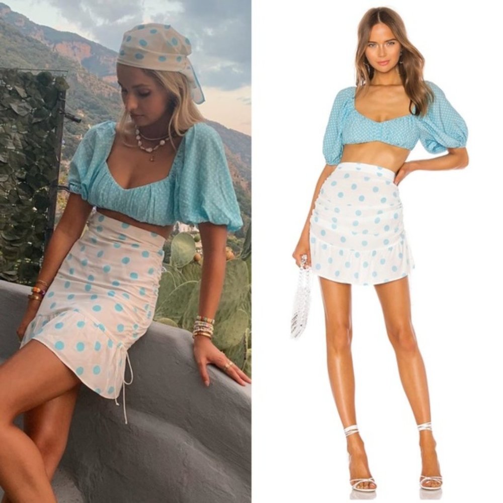 NWT For Love and Lemons Caroline Mini Skirt